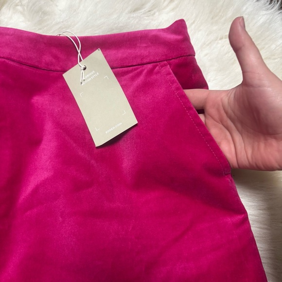 NEW Boden Hot Pink / Magenta Velvet Barbie Mini Skirt size 6 Regular Women’s - Picture 4 of 14